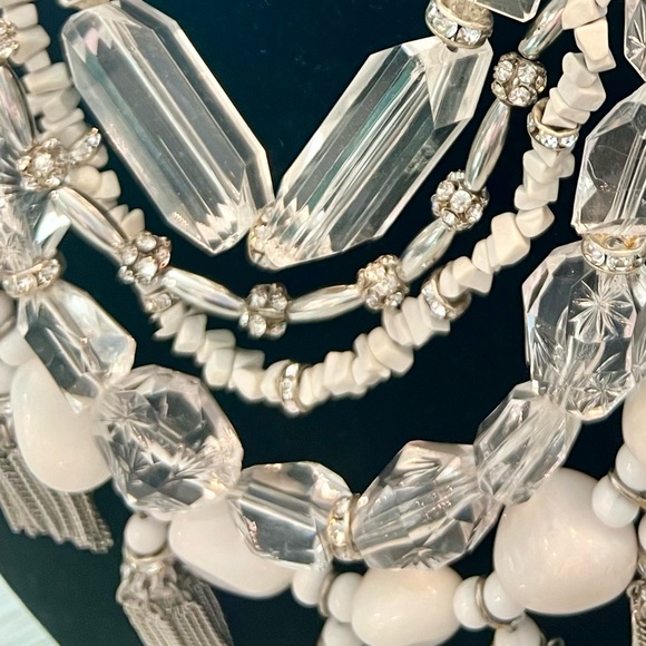 CHICOS STATEMENT NECKLACE & CLIP ON EARRINGS-SPARKLE BLING TASSLES & MORE!🔥🔥🔥 - Picture 9 of 17